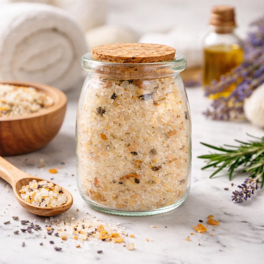 Bath Salt Gift Set – Lavender Meadows, Velvet Rose & Whispering Woods | 3 × 6.5 oz - Jarful House