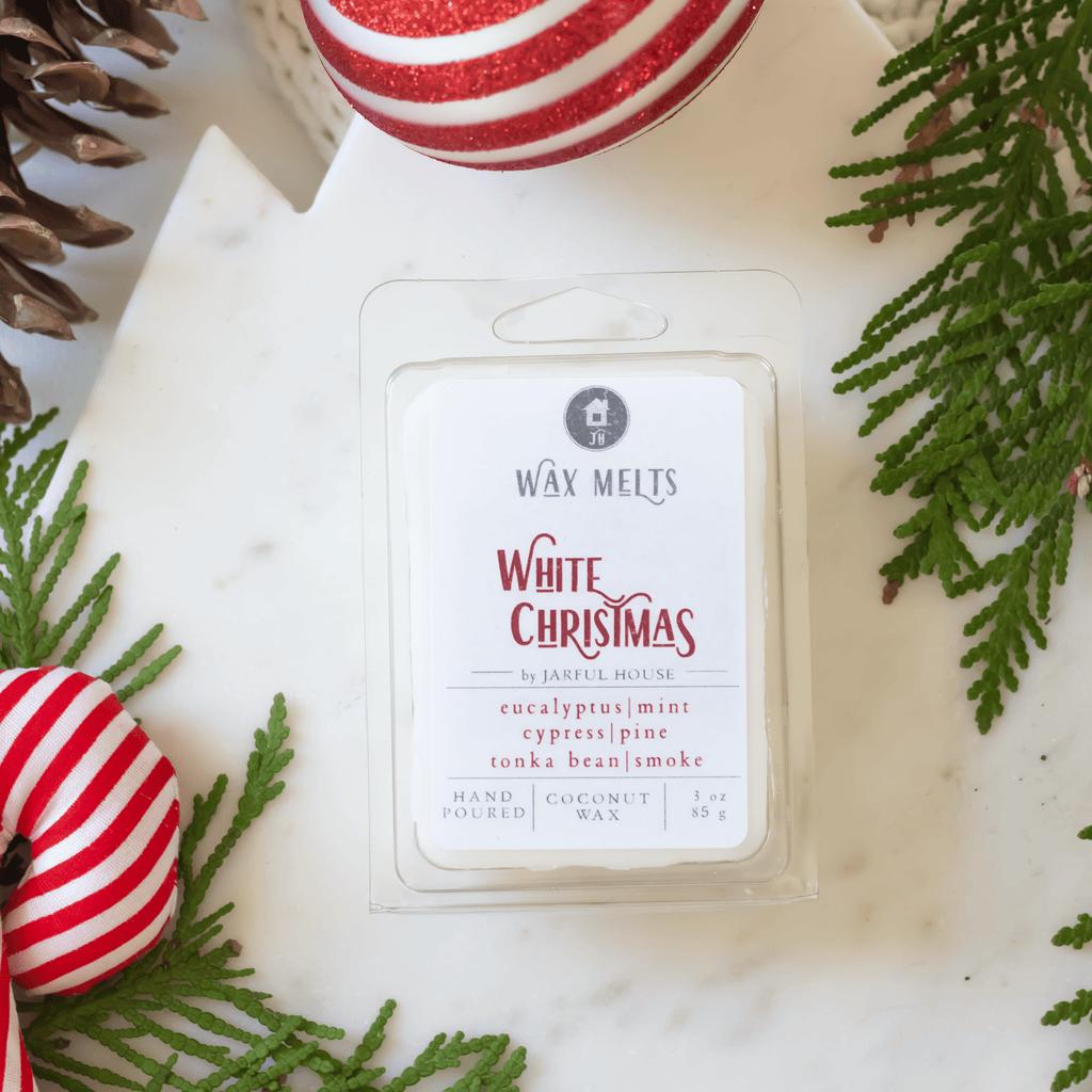 White Christmas Wax Melts - Coconut Wax with Eucalyptus, Mint, Cypress & Pine