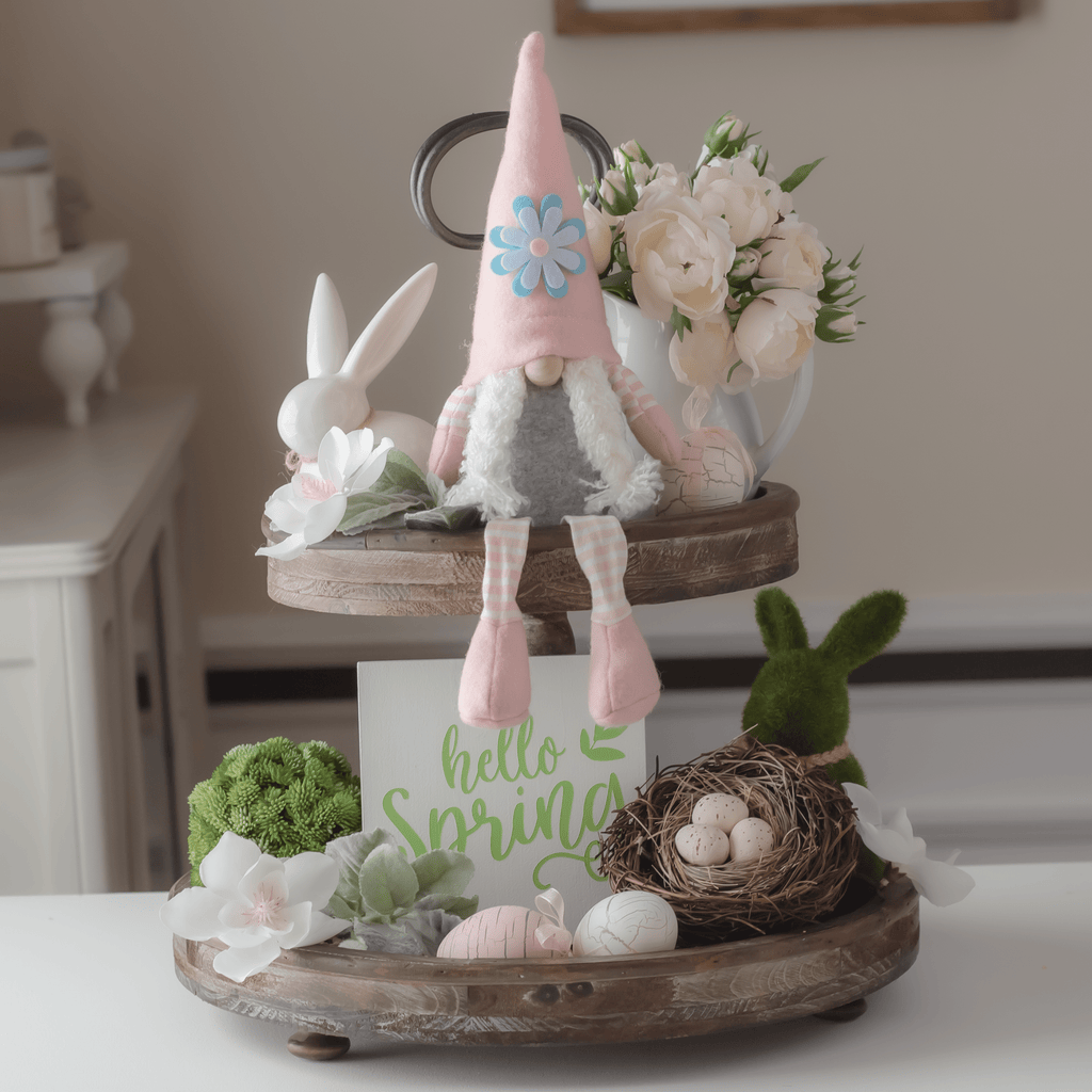 Spring Gnomes, Pink, Blue, Green