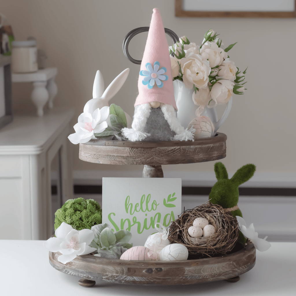 3 Spring Gnomes, Pink, Blue, Green