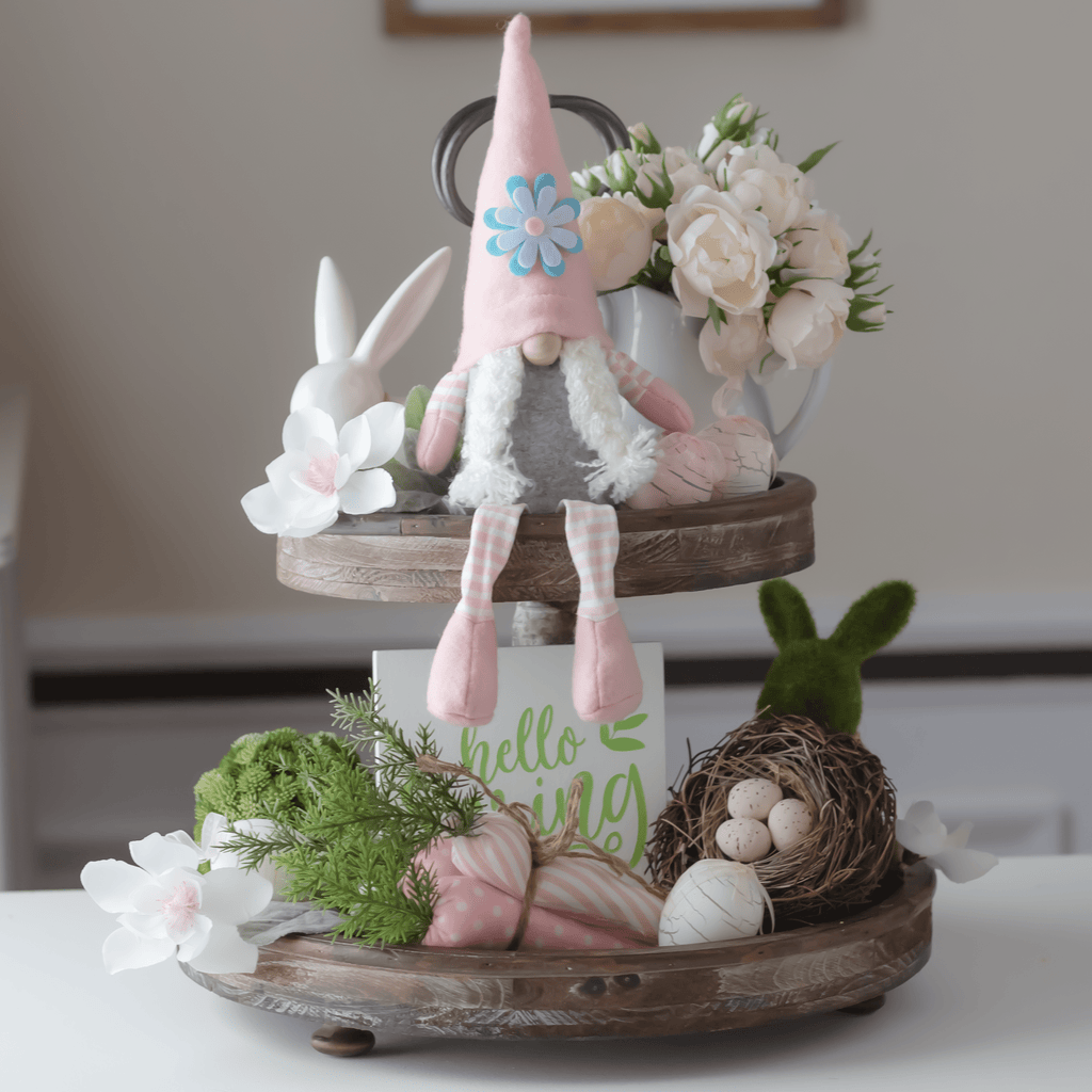 Spring Gnomes, Pink, Blue, Green