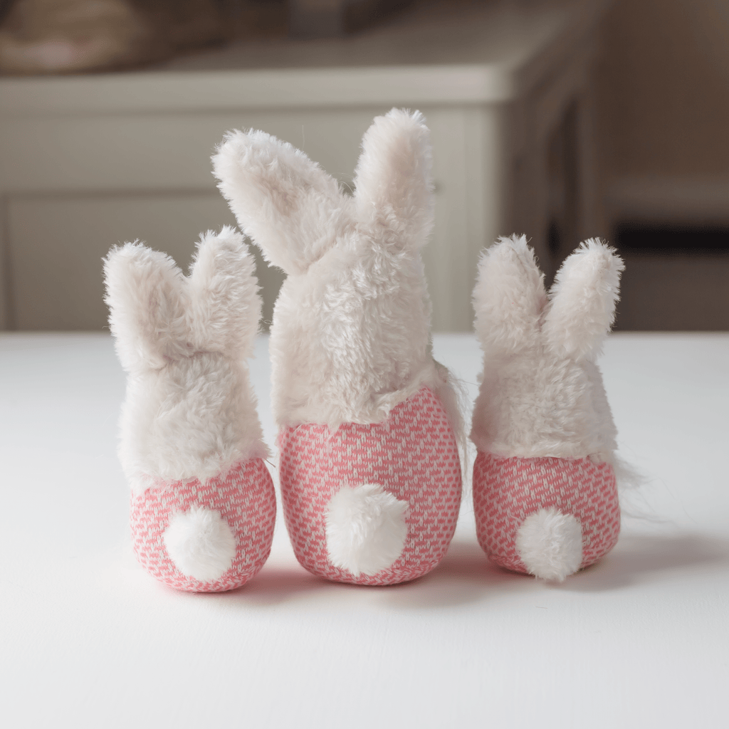 Easter Decor Pink Gnomes Bunny Set