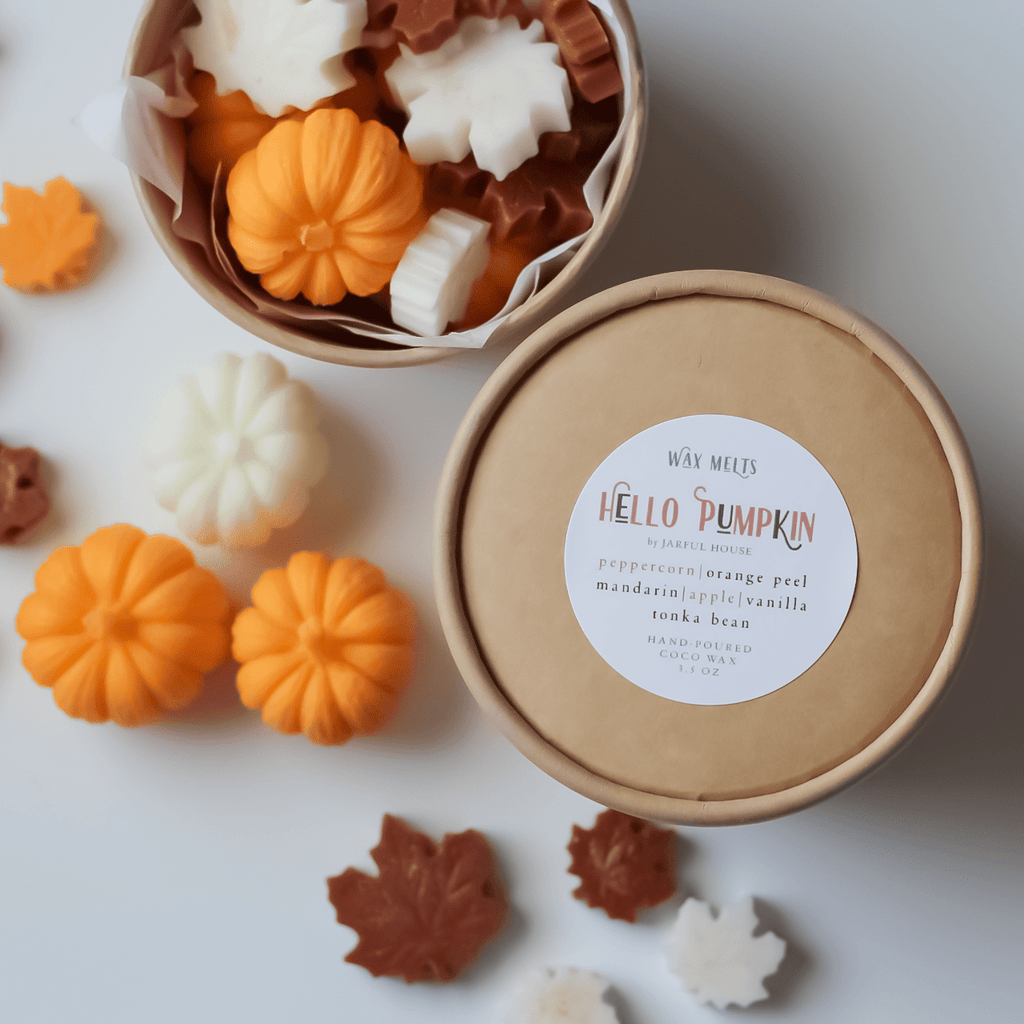 Fall Wax Melts Hello Pumpkin | Orange, Apple, Mandarin, Peppercorn, Vanilla Coco Tarts