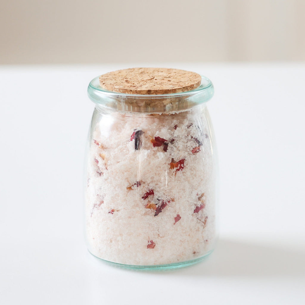 rose scented relaxing bath salts