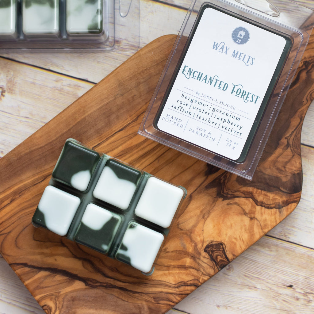 Halloween Wax Melts Clamshell Enchanted Forest - Green & White 3 oz