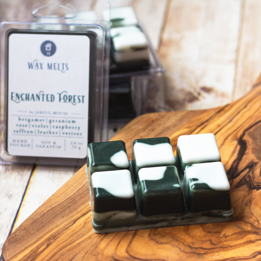 Halloween Wax Melts Clamshell Enchanted Forest - Green & White 3 oz