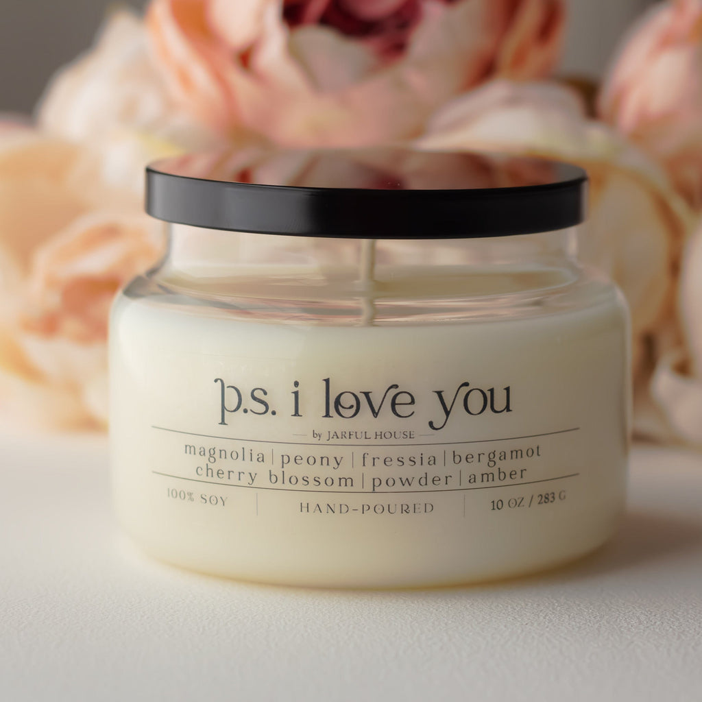 Magnolia + Peony Soy Candle PS I LOVE YOU -10 oz.