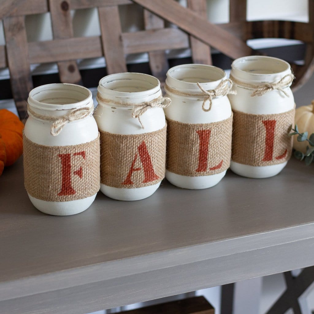 Farmhouse Fall Table Decor | Thanksgiving Centerpieces | Rustic Fall Decor - ONE SIDED - Jarful House