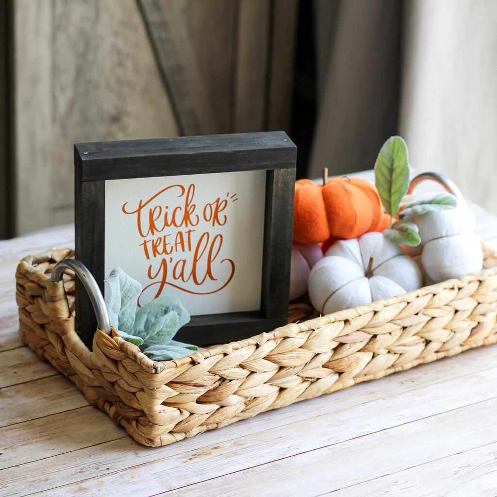 Trick Or Treat Y'all Halloween Sign | Halloween Home Decor - Sign 7x7 - Jarful House