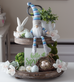 Blue Gray Striped Hat Gnome