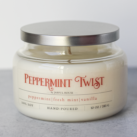 Christmas candle peppermint 