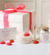 Kiss & Tell Gift Bundle: XOXO Candle, Lip Wax Melts, Velvet Rose Bath Salts