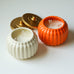 Pumpkin Swirl Ceramic Pumpkin Candle – 3‑Wick, Gold Lid, Maple Cinnamon Vanilla Scent