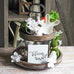 Spring Decor Tiered Tray Sign - Bloom Gray