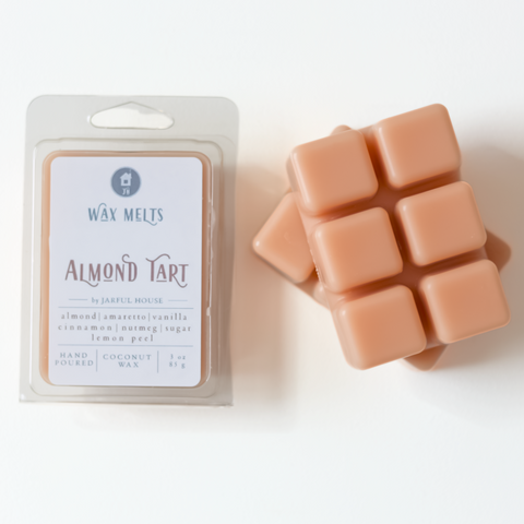 NEW Handcrafted Almond Tarts Coconut Wax Melts - Cinnamon, Nutmeg, Lemon Peel, Amaretto, Almond, Vanilla Scent