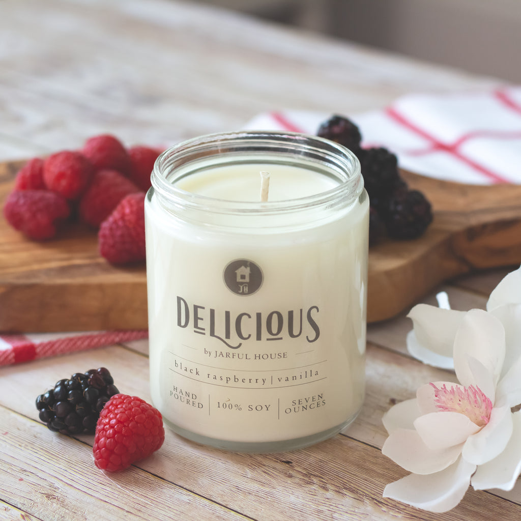 Soy Candle Black Raspberry & Vanilla DELICIOUS - 8oz