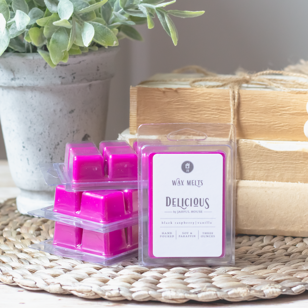 Delicious Wax Melts - Black Raspberry & Vanilla Clamshell Wax Melts