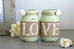 Double sided Rustic Wedding Celery Green Table Decor - Jarful House