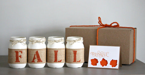 Thanksgiving Home Decor Gift Set | Fall Decor - One Sided - Jarful House