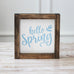 Hello Spring Wall Sign  - Farmhouse Blue Spring Home Decor - Jarful House